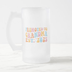Caneca De Cerveja Vidro Jateado Promovida a Avó Est. 2025 III