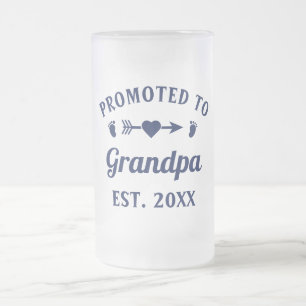 Caneca De Cerveja Vidro Jateado Promovido a Avô Avô Abuelo Vovô Papai