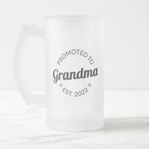 Caneca De Cerveja Vidro Jateado Promovido À Avó Est. 2022 I