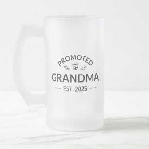 Caneca De Cerveja Vidro Jateado Promovido À Avó Est. 2025 II