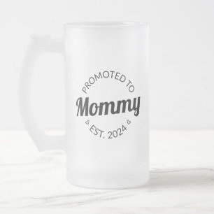 Caneca De Cerveja Vidro Jateado Promovido A Mamães Est. 2024 I