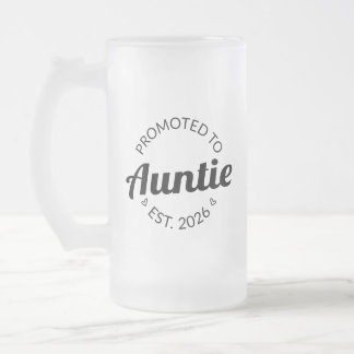 Caneca De Cerveja Vidro Jateado Promovido À Tia Est. 2026 I