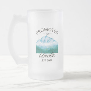 Caneca De Cerveja Vidro Jateado Promovido a Tio Est 2027 Novo Tio VI