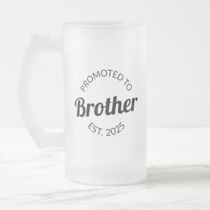 Caneca De Cerveja Vidro Jateado Promovido Ao Irmão Est. 2025 I