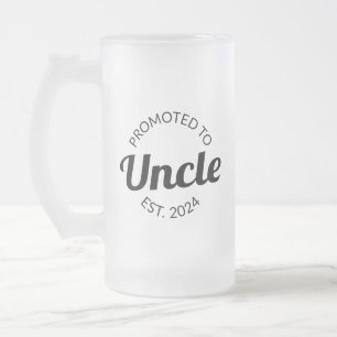 Caneca De Cerveja Vidro Jateado Promovido Ao Tio Est. 2024 I