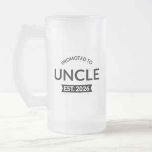 Caneca De Cerveja Vidro Jateado Promovido Ao Tio Est. 2026 II