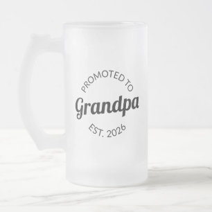 Caneca De Cerveja Vidro Jateado Promovido Ao Vovô Est. 2026 I