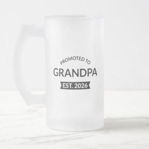 Caneca De Cerveja Vidro Jateado Promovido Ao Vovô Est. 2026 II