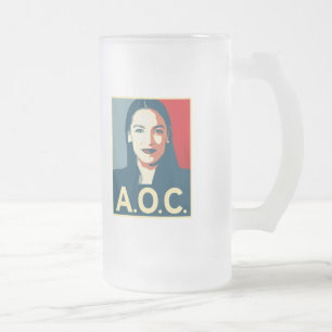 Caneca De Cerveja Vidro Jateado Propaganda AOC 2024