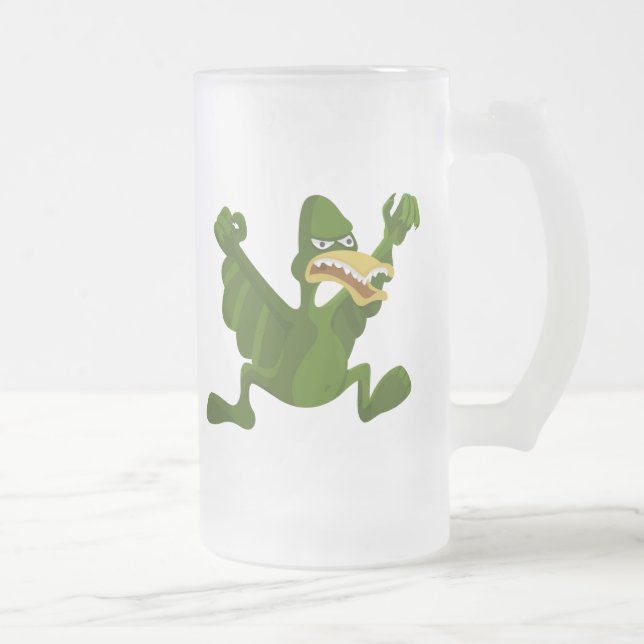 Caneca De Cerveja Vidro Jateado Pteroductyl (Direita)
