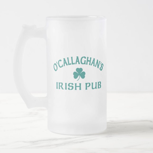 Caneca De Cerveja Vidro Jateado Pub Irlandês O'Callaghan (Esquerda)
