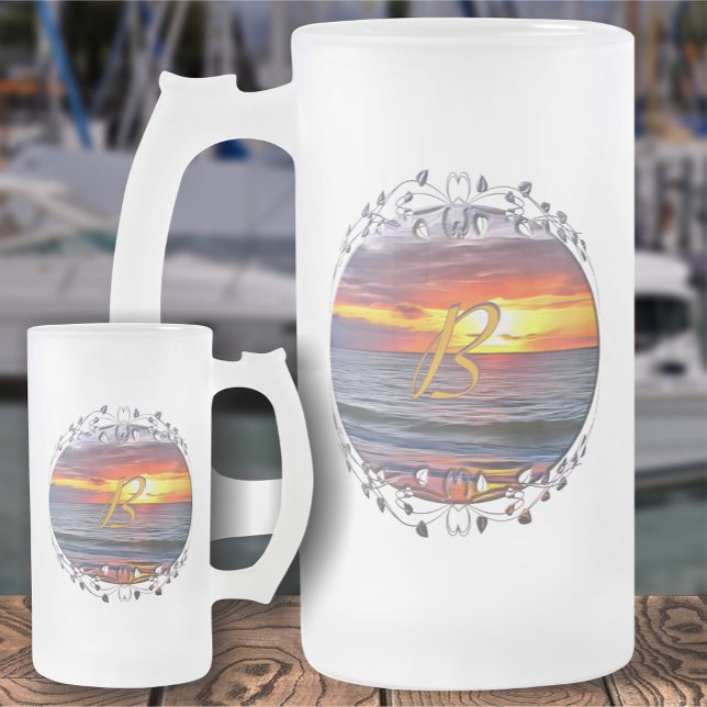 Caneca De Cerveja Vidro Jateado Puerto Sunset 1739 (Criador carregado)