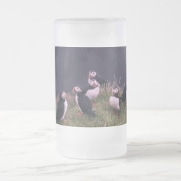 Caneca De Cerveja Vidro Jateado Puffins Atlântico