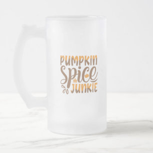 Caneca De Cerveja Vidro Jateado Pumpkin Spice Junkie