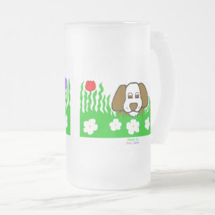 Caneca De Cerveja Vidro Jateado Pup N Play Large Fosco Glass Mug