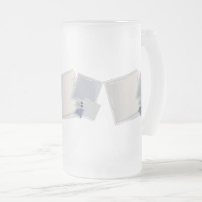 Caneca De Cerveja Vidro Jateado Quadrados Fibonacci Rolling (Frente Esquerda)