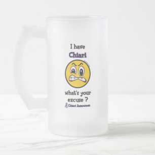 Caneca De Cerveja Vidro Jateado Qual é a sua desculpa... Fosco Chiari Beer Mug