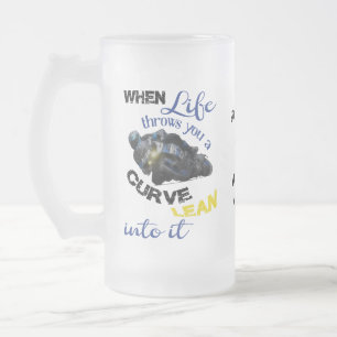 Caneca De Cerveja Vidro Jateado Quando a vida te joga uma caneca de vidro personal