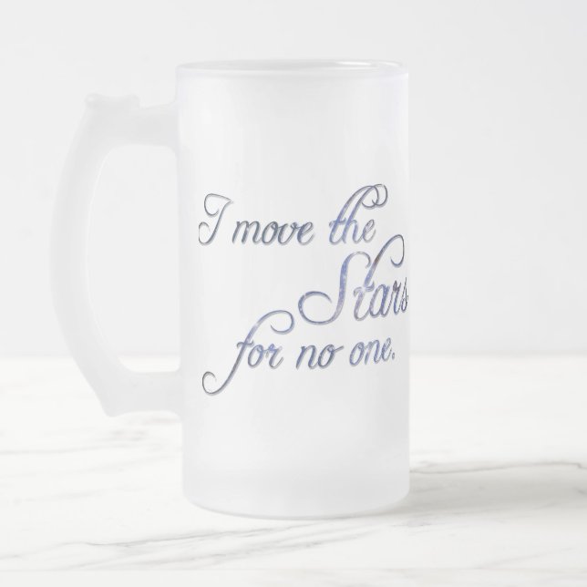 Caneca De Cerveja Vidro Jateado Queda Mover As Estrelas (Esquerda)