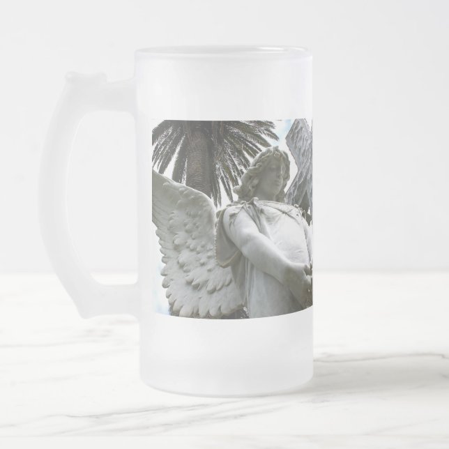 Caneca De Cerveja Vidro Jateado Queda na paz (Esquerda)