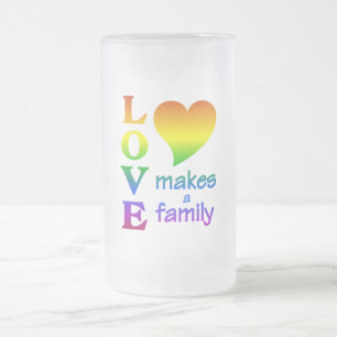 Caneca De Cerveja Vidro Jateado Rainbow Family mug - escolha estilo e cor