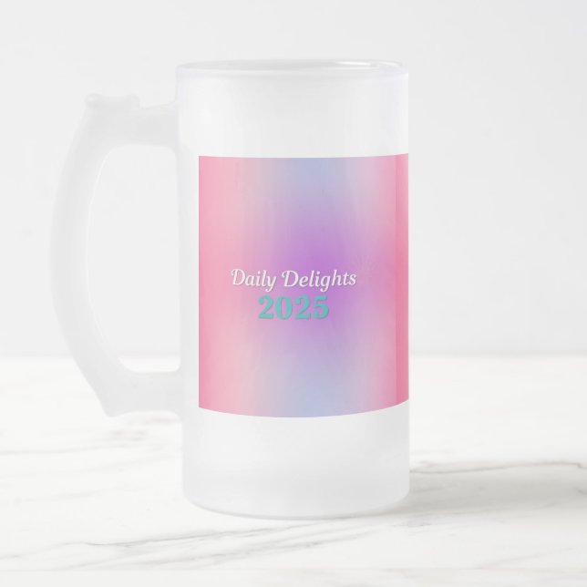 Caneca De Cerveja Vidro Jateado Rainbow Reflections (Esquerda)