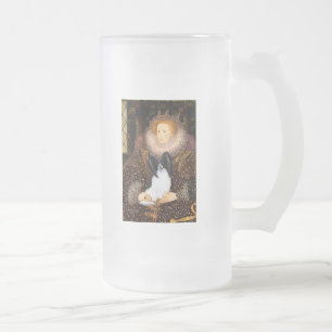 Caneca De Cerveja Vidro Jateado Rainha Elizabeth I - Papillon 1