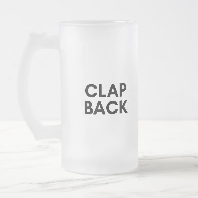 Caneca De Cerveja Vidro Jateado rebater (Esquerda)