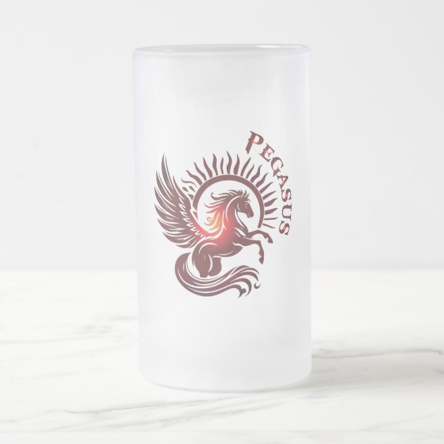 Caneca De Cerveja Vidro Jateado Red Pegasus2-Beer Glass (Centro)