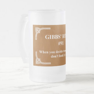 Caneca De Cerveja Vidro Jateado regra 91 de Gibbs