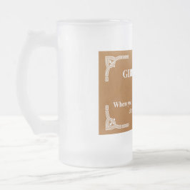 Caneca De Cerveja Vidro Jateado regra 91 de Gibbs