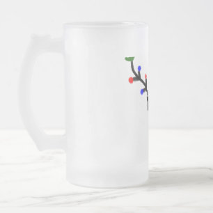 Caneca De Cerveja Vidro Jateado Reindeer feliz Natal adicionar nome nome nome text