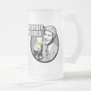Caneca De Cerveja Vidro Jateado Reprodução De Hóquei