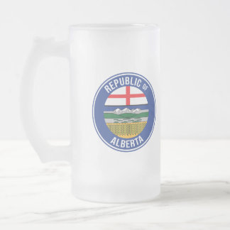 Caneca De Cerveja Vidro Jateado República de Alberta WEXIT