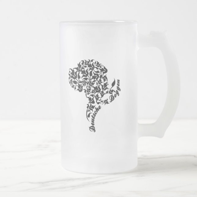 Caneca De Cerveja Vidro Jateado Retrato Fantasioso do Grande Danês (Direita)
