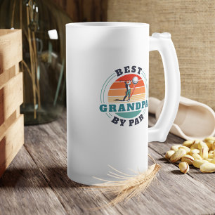 Caneca De Cerveja Vidro Jateado Retro Best Avô By Par Custom Dia de os pais