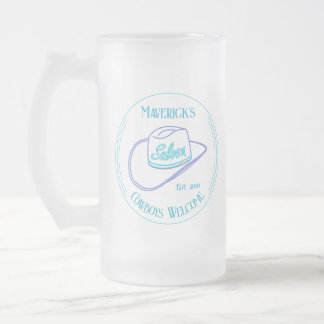 Caneca De Cerveja Vidro Jateado Retro Cowgirl Saloon Drinkware
