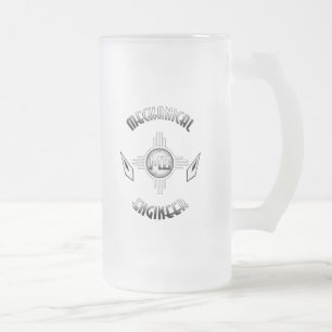 Caneca De Cerveja Vidro Jateado Retro mecânico do Engenheiro