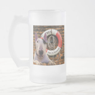 Caneca De Cerveja Vidro Jateado Rex A TV Terrier Frosty Mug