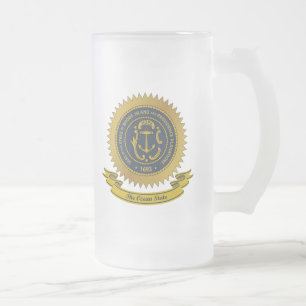 Caneca De Cerveja Vidro Jateado Rhode - selo da ilha