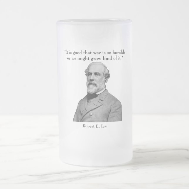 Caneca De Cerveja Vidro Jateado Robert E. Lee e citações (Centro)