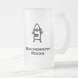 Caneca De Cerveja Vidro Jateado Rochas de Bioquímica com Três Olhos Bot