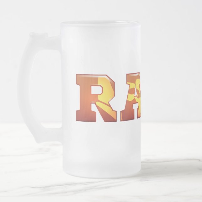 Caneca De Cerveja Vidro Jateado Rockford Rams (Esquerda)