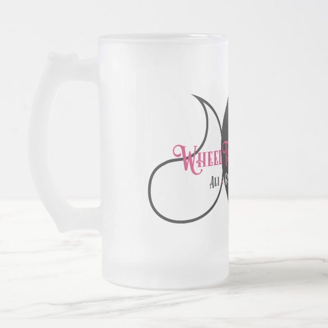 Caneca De Cerveja Vidro Jateado Roda leva peru (Esquerda)