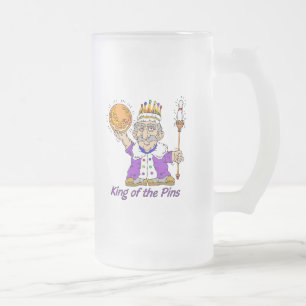 Caneca De Cerveja Vidro Jateado Rolamento: Rei Pino