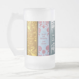 Caneca De Cerveja Vidro Jateado Romances de Jane Austen