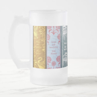 Caneca De Cerveja Vidro Jateado Romances de Jane Austen