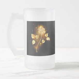 Caneca De Cerveja Vidro Jateado rosa do ouro ( rosa dourado )