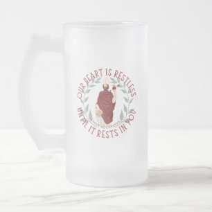 Caneca De Cerveja Vidro Jateado Rua Inquieta Augustine Mug