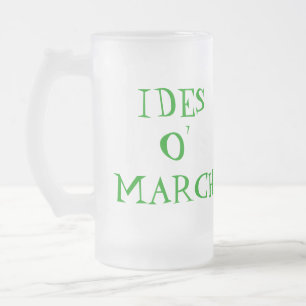 Caneca De Cerveja Vidro Jateado Rua Patrick IDES O'MARCH Leprechaun Mug